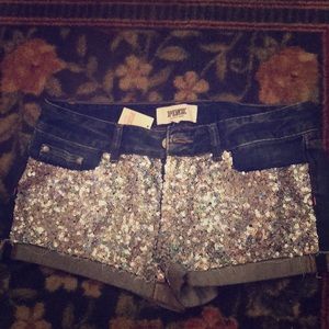 VS PINK Sequin Shorts NWT